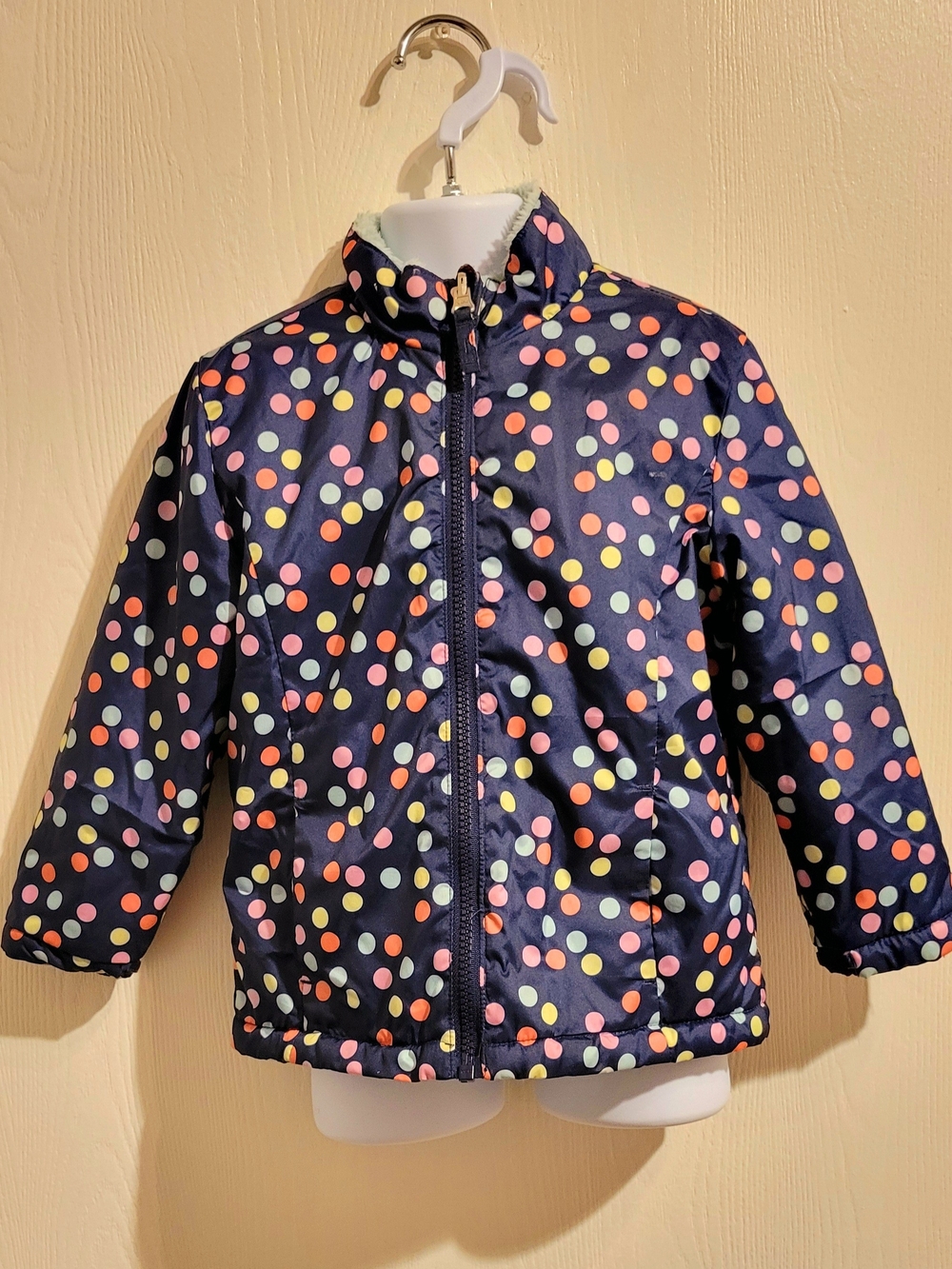 Healthtex Girls' Polka Dot Fleece-Lined Jacket